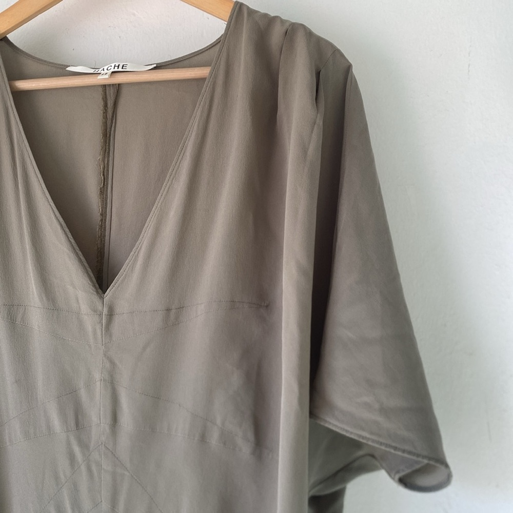 Hache 48 EU Silk Midi Dress - Picture 4 of 10